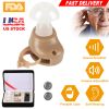 Hearing Amplifier In-Ear Hearing Aids FDA Approved Personal Sound Amplifier For Adults Senior Amplifier Volume Adjustable Carry Case For Meeting Class
