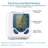 Blood Pressure Monitor Wrist Digital High Blood Pressure Cuff Heartbeat Tester w/ 60 Reading Memory 1.8 Inches LCD Screen Storage Box