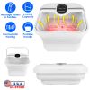 Collapsible Foot Spa Massager Electric Foot Soaker Tub Foldable Foot Spa Tub with Heating Function Handle 8Pcs Massage Rollers 44Pcs Simulated Pebbles