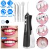 Portable Water Dental Flosser Cordless Rechargeable Dental Oral Irrigator IPX7 Waterproof Teeth Cleaner with 4 Modes 4 Nozzles 10.15oz Detachable Wate