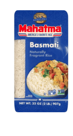 Mahatma Basmati White Rice, Fragrant Extra Long Grain, Gluten Free, 2 lb Bag
