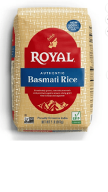 Authentic Royal Naturally Aged Indian White Basmati Rice, Long-Grain, Gluten-Free - 2 lbs