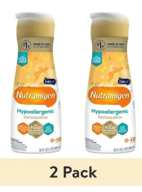 (2 pack) Nutramigen Hypoallergenic Liquid Baby Formula, Colic Relief from Cow's Milk Allergy Starts in 24H, 32 Fl Oz Bottle