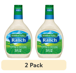 (2 pack) Hidden Valley Gluten Free Original Ranch Salad Dressing and Topping, 24 fl oz