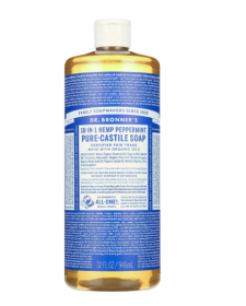Dr. Bronner's Magic Soap - Castile Liquid - Peppermint - 32 oz - 18-in-1 Uses - Adults, Teens, Children 3 and Above