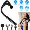 Massage Gun with Extended Handle Massage Hammer Self Massage Tool with 5 Speed Levels 4 Different Heads for Back Neck Muscle Deep Tissue