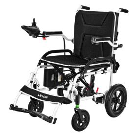 Electric Wheelchair 220lbs Capacity Foldable Lightweight 12 Mile