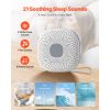 Sound Machine, 21 Soothing Sleep Sounds, 3-in-1 Portable and Hangable White Noise Sound Machine with Auto-Off Timer