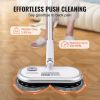 VEVOR Cordless Electric Mop, Up to 70 mins Powerful Battery, Electric Spin Mop with Dual Spinning Mop Heads, 4 Microfiber Pads & 2 Floor Scrubber Pads