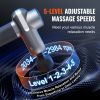 VEVOR Mini Massage Gun, Percussion Muscle Massage Gun for Athletes - with 5 Speed Levels & 6 Massage Heads, 7.4V 2500mAh Batteries