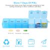 Weekly Pill Organizer 7 Day Pill Planner BPA Free Pill Box Case with 7 Compartments for Vitamins Medication Supplements