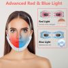 Double Chin Reducer Machine Electric Face Lift Device V Face Shaping Massager with Red Blue Light 4 Mode 3 Intensity Level Adjustable Belt