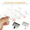 Weekly Pill Organizer AM PM Daily Medicine Pill Planner BPA Free Pill Box Vitamins Medication Supplements Holder with PU Leather Case