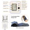 Arm Blood Pressure Monitor with Adjustable Cuff (8.7in-12.6in) Irregular Heartbeat Detector Voice Broadcast 2Users 99 Memories LCD Display CE FDA Appr