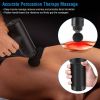 Percussion Massage Gun Rechargeable Deep Tissue Vibration Massager Handheld Leg Body Cordless Massager w/ 4 Interchangeable Heads 6 Intensity