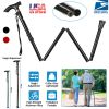 Walking Cane Aluminum Alloy Walking Stick Adjustable Folding Travel Hiking Stick Anti-Slip