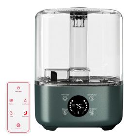 5L/1.32Gal Ultrasonic Air Humidifier Electric Mist Humidifier with Temperature Humidity Sensor Timer Setting UV Light Adjustable Mist Level Quiet Esse (Option: Humidifier(RemoteGR))