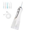 Portable Water Dental Flosser Cordless Rechargeable Dental Oral Irrigator IPX7 Waterproof Teeth Cleaner with 5 Modes 5 Nozzles 10.14oz Detachable Wate