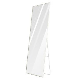 Full Length Mirror 67x25.6in Aluminum Alloy Wall Mirror Free Standing Floor Mirror Hanging Leaning Against Wall for Dressing Bedroom Living Room (Option: Mirror(65170CMWhite))