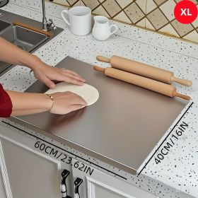 Stainless Steel Cutting Board with Lip for Kitchen Chopping Boards for Countertop Large Metal Cutting Board over Sink Suitable for Meat Fruits Vegetab (size: 40CM*60CM)