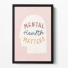 Mental health matters Floating Framed Canvas