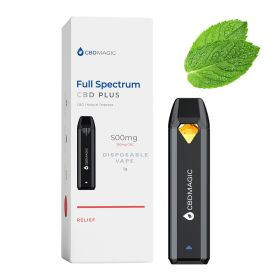 Full Spectrum CBD Vape for Relief 850mg (Terpene Profile: Mint, type: Relief)