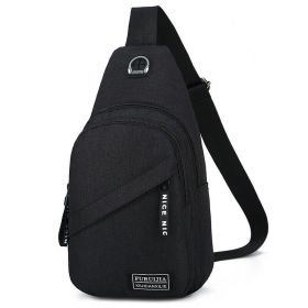 Men Women Sling Bag Chest Fanny Packs Cross Body Travel Sports Shoulder Backpack (Color Pattern: Black)